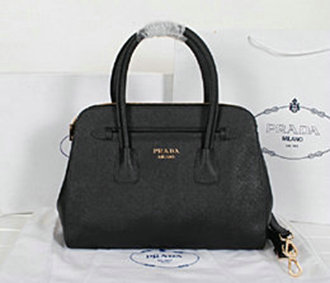2014 Prada saffiano cuir leather tote bag BN2549 black - Click Image to Close
